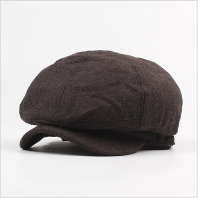 

SUNSIOM Mens Wool Newsboy Hat Gatsby Cap Winter Driving 8 Panel Gift for boyfirend