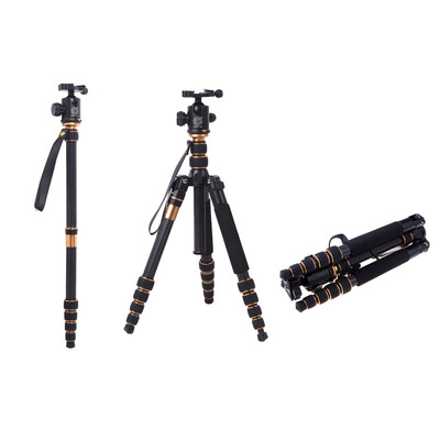 

Q666C Pro Carbon Fiber Tripod for SLR Camera Ball Head Monopod Changeable Portable Traveling