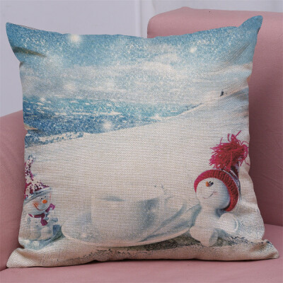 

Tailored New Christmas Cotton Linen Pillow Case Sofa Cushion Cover Home Decor