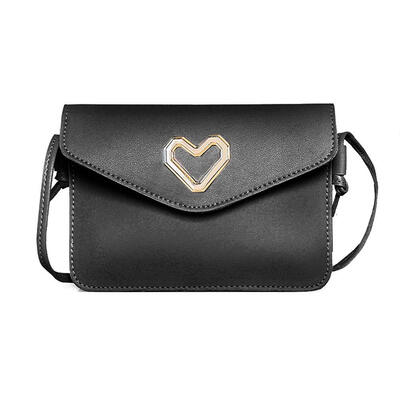 

Heart Cute Shoulder Flap Handbags Women Casual Solid Color Crossbody Bags
