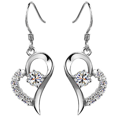 

Fashion Heart Pendant Dangle Earrings Diamond Earrings Valentines Day Gifts