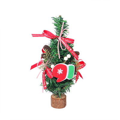 

〖Follure〗Christmas Table Decor Mini Christmas Tree White Needle Pine Cones Decor