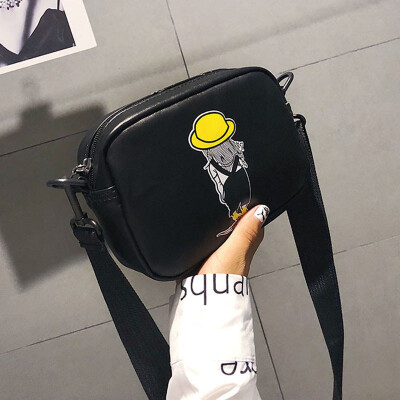 

New Women Fashion Girls Casual Cartoon Pattern Satchels Crossbody Bag Portable Messenger Small Square Handbag