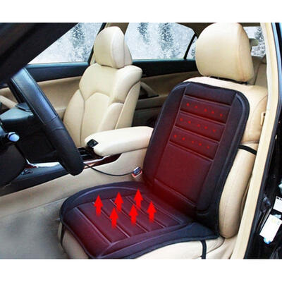 

12V Car Van Front Seat Hot Heater Heated Pad Cushion Winter Warmer Cover Grey