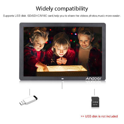 

Andoer 17 Inch LED Digital Picture Photo Frame 19201080 High Resolution Digital Photo Album 1080P Advertising Machine Scroll Subt