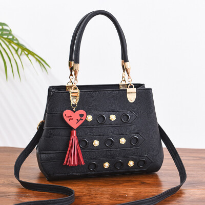 

Womens bag 2019 summer new Korean version of the handbag female big bag casual shoulder bag slung black