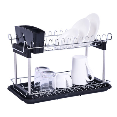 

Siaonvr Dual Layers Dish Drying Rack Kitchen Collection Shelf Drainer Organizer
