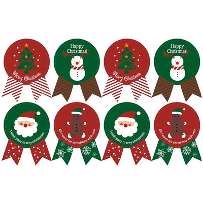 

Christmas Gift Tag Self Adhesive Stickers Christmas Festival Birthday Wedding Holiday Decorative Presents Labels Decals