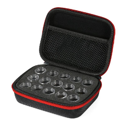 

15-Bottles Diamond Painting Box Shockproof Drop-proof Double-Zipper Closure Embroidery Rhinestones Storage Container Case--Rose Re