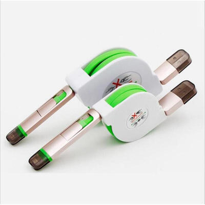 

Retractable Charge Cable 2-in-1 Micro USB Lightning Charging And Syncing Cable-1m