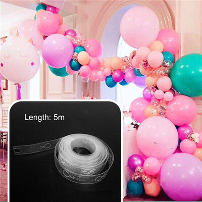 

Siaonvr 5m Balloon Chain Tape Arch Connect Strip for Wedding Birthday Party Decor New