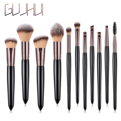 

〖Follure〗11PCS Wooden Foundation Cosmetic Eyebrow Eyeshadow Brush Makeup Brush Sets Tools