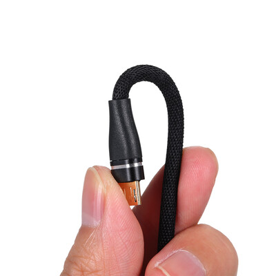 

3 in 1 Charging Cable with Micro USBType-cLighting for iPhone Xiaomi Huawei Samsung Gauze Braided 12MBlack