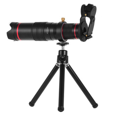 

Portable Clip-on Phone Camera Lens Kit 22X Zoom Telephoto Lens Mobile Phone Zoom Telescope Adjustable Smartphone Lens Support Nake