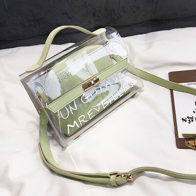 

Pack Korean version of the tide jelly handbags mobile wild transparent bag shoulder Messenger scorpion mother bag