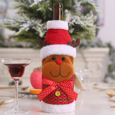 

Merry Christmas Santa Wine Bottle Cover Holder Xmas Dinner Party Table Decor