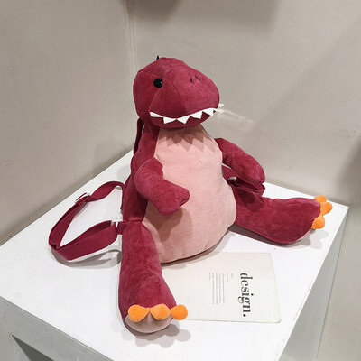 

Qiao Bani 2019 new Korean chic fashion star Liu Haoran with the contrast color dinosaur shoulder diagonal female bag