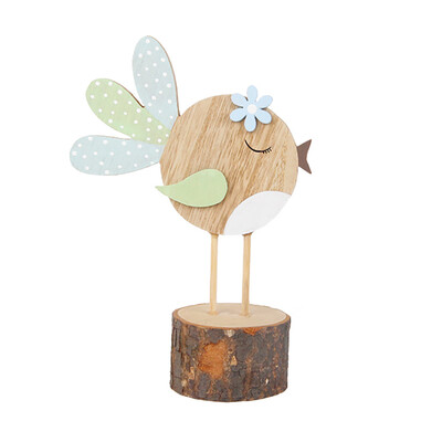 

Toponeto Plain Natural Decoration Cute Wooden Animal Home Easter Ornaments Hollow Small A