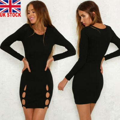

UK Sexy Women Bodycon Bandage Casual Slim PartyEvening Cocktail Short Mini Dress