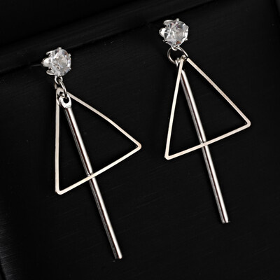 

EK491 New Fashion Elegant Bling Crystal Earrings for Women High Quality LOVE Hollow Heart Earring Jewelry Wedding Party Earrings