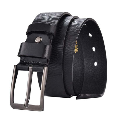 

New first layer leather mens pin buckle belt Youth casual simple leather belt mens middle-aged business belt