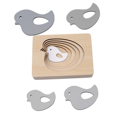 

Tailored New Cardboard Animals Toys for Children Multilayer 3D Puzzle Wooden Xmas Gifts