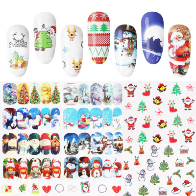 

〖Follure〗48PCS DIY Christmas Nail Stickers Snowflake art nail Set Sticker