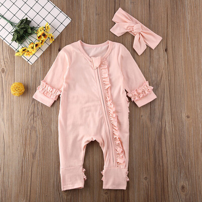 

Newborn Baby Girl Infant Romper Jumpsuit Bodysuit Cotton Clothes Outfits 0-18M