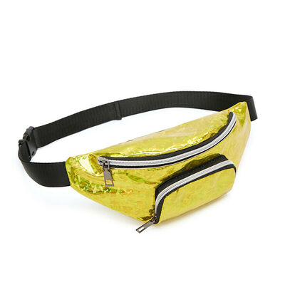 

New Style Women Waist Packs Fashion Solid Glitter Waist Fanny Pack Belt Zipper Waist Bag Bum Pouch Travel Zipper Bags Hot 2019