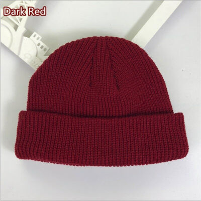 

1pc Unisex Men Women Beanie Hat Warm Ribbed Winter Turn Ski Fisherman Docker Hat