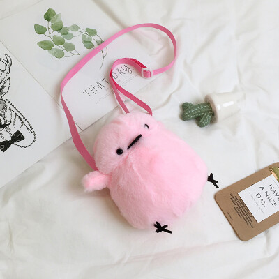 

Tide casual fashion plush toy girl Messenger bag 2019 new cartoon cute childlike little yellow chicken shoulder bag