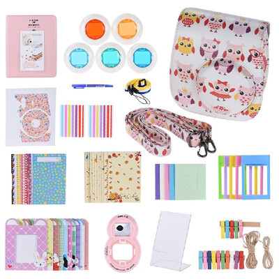 

Andoer 14 in 1 Accessories Kit for Fujifilm Instax Mini 888s9 w Camera CaseStrapStickerSelfie Lens5Colored FilterAlbum