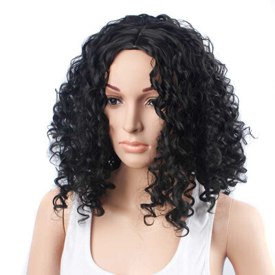 

〖Follure〗Women Fashion Lady Black Short Curls Hair Cosplay Party Wig