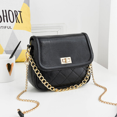 

On the new small bag girl fashion chain slanted bag Xiao Xiang Feng round bag Lingge hundred lap shoulder bag