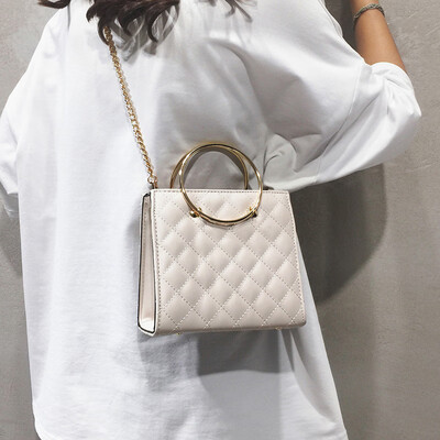

Advanced sense bag female bag 2019 popular new wave Korean version of the wild Messenger bag simple fashion rhombic chain bag