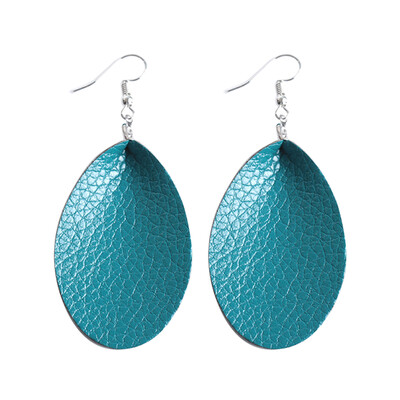 

Women Faux Leather Water Drop Jewelry Party Club Hook Earrings Birthday Gift