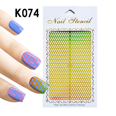 

Toponeto 1Pc Irregular Hollow Nail Art Vinyls Stencil Stickers Manicure
