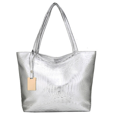 

Crocodiles Print Large Capacity Women Tote Shoulder Bag Faux Leather Handbag