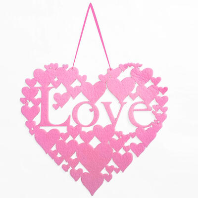 

Love Non-woven Fabric Wall Hanging Board Plaques Signs Valentine Day Decor