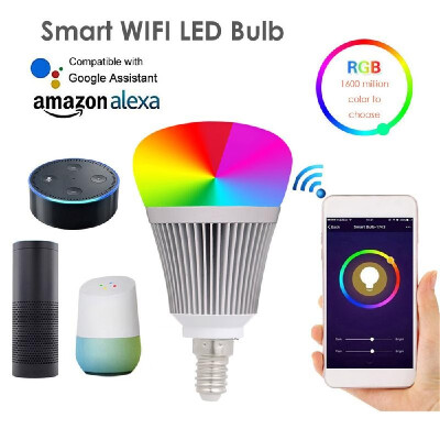 

2187 Smart WIFI LED Bulb WIFI Light RGB Multicolor LED Bulb 7W E2627 Dimmable Light Phone Remote Control Compatible with Alexa Go