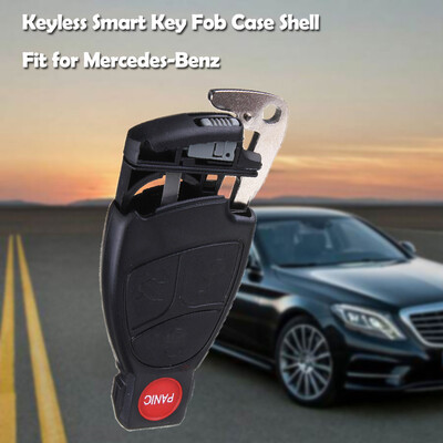 

Tailored New 3 Button Panic Remote Keyless Smart Key Fob Case Shell With Battery Holder