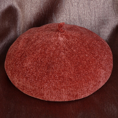 

Hat womens berets in autumn&winter solid color fashion corduroy Joker pumpkin warm hat Korean artist hat