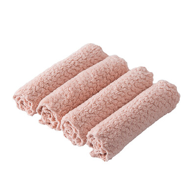 

1Pc Plain Double-sided Strong Absorbent Rag Spot No Lint Non-stick Oil Dish Towel Wet And Dry Home Wash Cloth