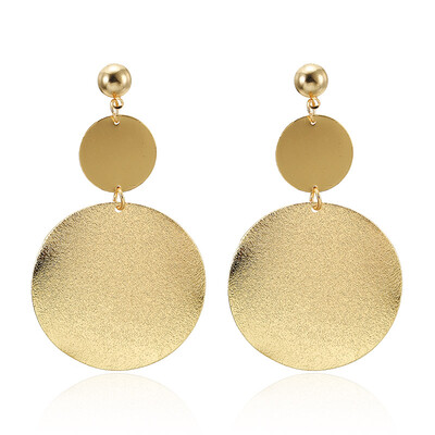 

2019 New Fashion Statement Earrings for Women European Design Geometric circular Drop Earrings Jewelry