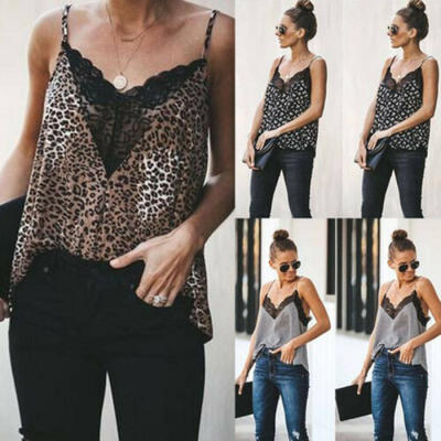 

Fashion Womens Lace Vest Top Sleeveless Casual Tank Blouse Summer Tops T-Shirt