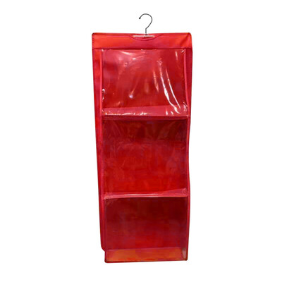 

Hanging Closet Organizer Clear Foldable Handbag Purse Storage Bag 35Inx14In