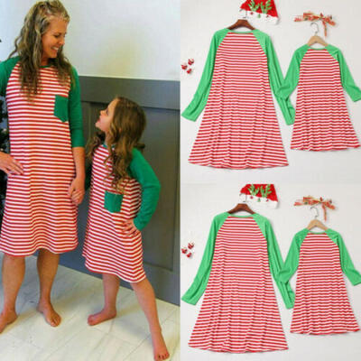 

Mother&Daughter Clothes Parent-child Loose Dress Family Matching Outfits US