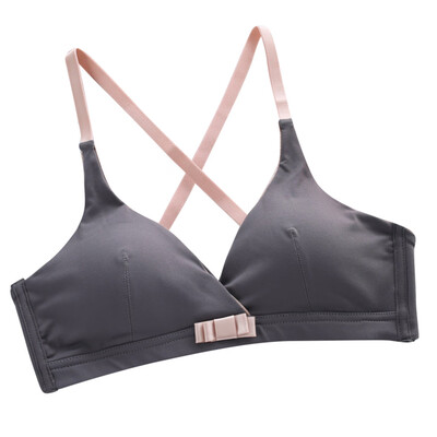 

Toponeto New Thin Cup Bra Comfortable Ring-free Bra Butterfly-knotted Underwear