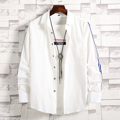 

Toponeto Mens New Fashion Casual Solid Turn-down Collar Shirt Long-Sleeved Tops