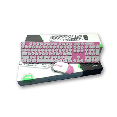

Factory direct color round chocolate button wireless mouse&keyboard set HK3960 wireless keyboard set